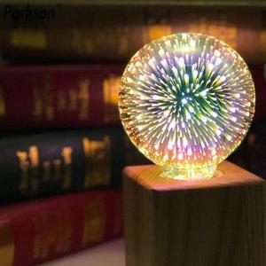 3D 스타 220V E27 LED 에디슨 전구 램프 ST64 A60 G80 G95 G125 보석십자수 하트 모양 휴일 크리스마스 인