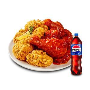 (멕시카나) 후라이드반양념반+콜라1.25L