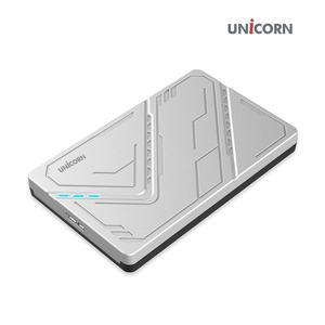 [유니콘] USB3.1 케이블포함 2.5인치 외장하드케이스 원터치슬라이드조립 HDD-300V
