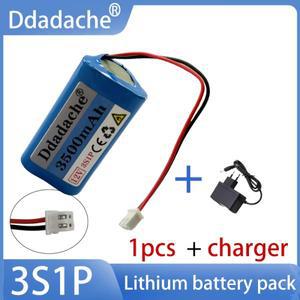 18650 배터리   새로운 12V 18650 배터리 팩 3500mah 3S1P 리튬 이온 충전지(BMS 셀 보호 + 충전기 포함)