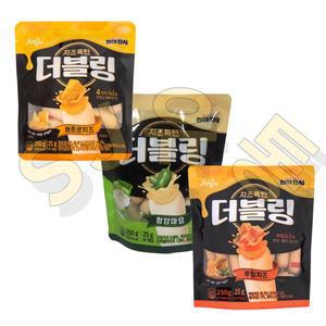 진주햄 천하장사 더블링 치즈소시지 3종 콰트로 뿌링 청양마요 1봉당 250g 3봉 1세트 간식 학교 어린이날