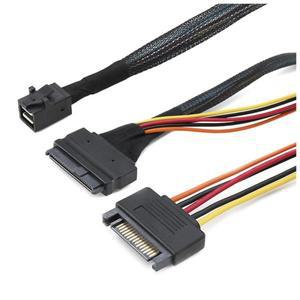 내장형 12G 미니 SAS HD to U.2 36P SFF-8643 to SAS U.2 SFF-8639 케이블, 15 핀 SATA 전원 공급 장치 포