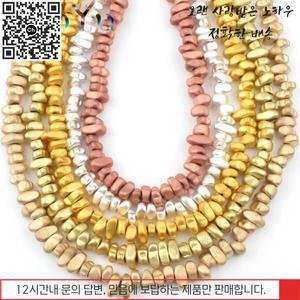 주얼리 제작용 천연 불규칙 매트 골든 슬리리 도금 적철광 비즈 플랫 루즈 스톤 DIY 패션 팔찌 15 인치