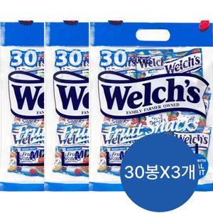 웰치스 후르트 스낵 천연과질 젤리 681g 30개입 X 3봉지 (총90개입)/학교/어린이/직장인/비타민/과일/젤리/사탕/후식/선물/간식