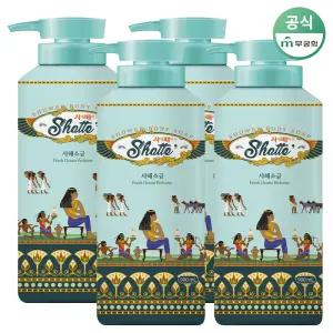 무궁화 샤워때비누 사해소금 900ml 4개
