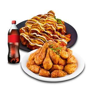 (호식이두마리) 맵시크치킨(hot)+간장치킨+콜라500ml