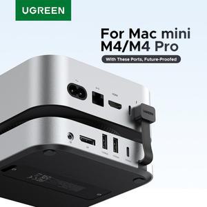 UGREEN Mac Mini 도킹 스테이션 USB 허브 Type-C-DP 4K240Hz M.2 NVMe SSD 슬롯 10Gbps 분배기 M4용 SD&TF