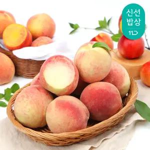당일수확 꿀당도 백도 복숭아 로얄대과 2kg 딱딱이 털복숭아