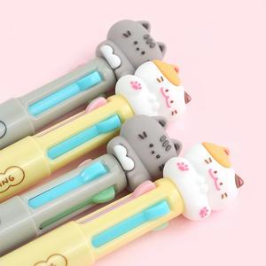 당일출고 냥냥 4색 볼펜 (12개 1세트) 볼펜세트 캐릭터볼펜