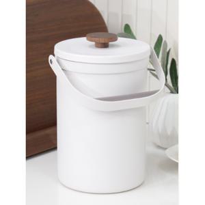 르메이드 음식물 쓰레기통 스텐 가정용 화이트 3L