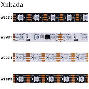 WS2812B 30/60/144픽셀/led/m 5050 RGB LED 스트립 개별적으로 주소 지정이 가능한 테이프 조명 DC5V DC12V