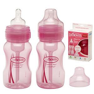 [닥터브라운] 와이드 PP젖병 250ml 트윈팩(1단계꼭지포함)
