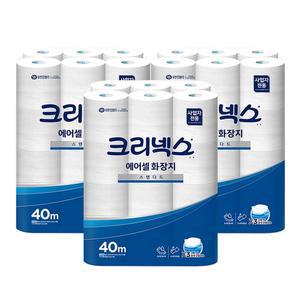 [기타]크리넥스 물에 잘녹는 에어셀 화장지 40m 24롤X3팩 45086
