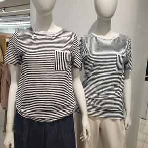 갤러리아 안지크(23S/S 80%)여름티 줄무니티 얇은티 얇은소재 줄무늬티셔츠 AH