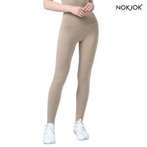 [하프클럽/녹족]녹족 요가복 필라테스복 지니아 9부 레깅스 푸딩베이지