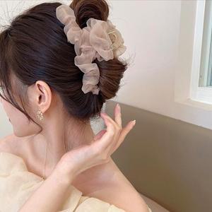 쉬폰집게핀13CM/올림머리/반머리/반묶음/사각/집게핀/명품/헤어/액세서리