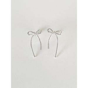 갤러리아 Bow Drop Earrings 실버
