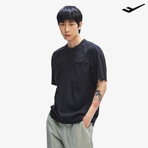 [프로스펙스]남성 머슬 핏 우븐 반팔 티셔츠 PW3MT24M412