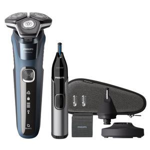 PHILIPS 필립스 SkinIQ 5000 시리즈 전기면도기 S5880/33 오션 블루 + 코털트리머(NT3650) 구성