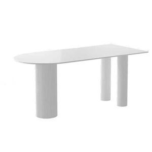 반원식탁 반타원 카페 식당 식탁 120x60x75cm 공간 1200 디자인 원룸 흰색
