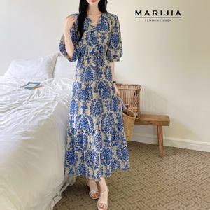 [마리지아][인기][MARIJIA] 페이즐리 v넥 원피스_MOPA21031