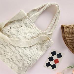 [라일리] Rly 여성 데일리 숄더백 짜임 니트 토트백 아이보리 가방  9800180)