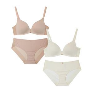 [매장정품] 원더브라 [2PACK][스킨팔레트] 아쿠아 V넥 노와이어 브라팬티 세트 WIZ021A4 791525