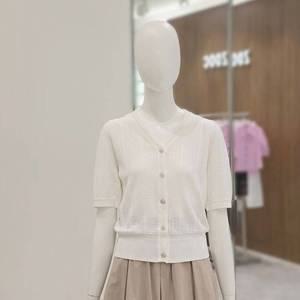 주크 ZOOC V넥 펀칭 반팔 가디건 Z242KSL301 442843