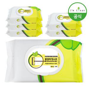 [내일도착] 아임클린 물걸레청소포 대형 캡형 30매 6입