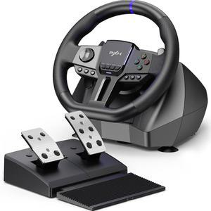 PXN - V900 GEN2 레이싱 스티어링 휠, 270 900 회전, PC, PS4, PS3, 스위치, Xbox One, Series X/S용 페달 포함