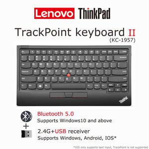Lenovo ThinkPad TrackPoint 키보드 2 II 듀얼 모드 Bluetooth 2.4G 무선 Windows Android iOS PC 태블릿