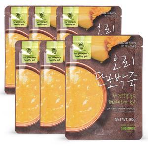 (1+1) 강아지 건강죽, 오리 단호박죽, 80g, 6개 2Set