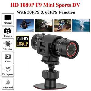 F9 액션 카메라 HD DVR 블랙박스 오디오 비디오 헬멧 차량용 자전거용 캠코더 자전거 스포츠 오토바이 야외 1080P DV