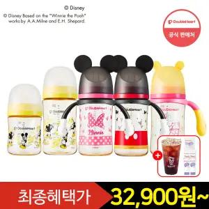 [즉시15+중복12%+Gift] 더블하트 모유실감 디즈니 에디션 240ml (젖병핸들포함)+메가커피 ICE 아메리카노+스킨케어 견본 5종