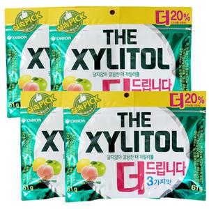 오리온제과 더 자일리톨 리필백 122g ( 리필 ) 4개