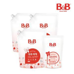 비앤비 유아 섬유세제 1500ml 리필형 3입+증정품