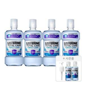 리스테린 토탈케어 캐비티케어 마일드, 750ml, 4개 + 증정(펌프, 1개 + 캐비티케어 마일드 100ml, 2개)