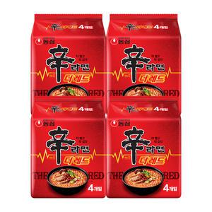 [소비기한 임박] 농심 신라면더레드,125g, 16개