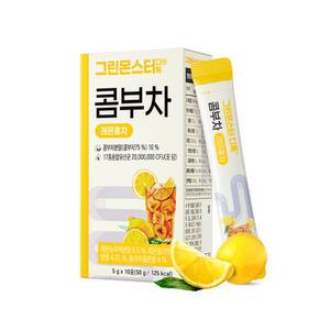 [소비기한 임박] 그린몬스터 디톡 콤부차, 레몬홍차, 10포, 1개