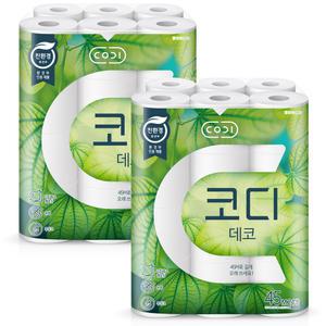 코디 데코 2겹 화장지 45m 24롤 2팩 (48롤)