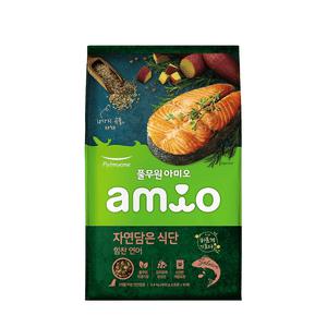 풀무원아미오 자연담은식단 힘찬연어 6.4kg 400gX16EA 반려견사료 강아지영양사료 건
