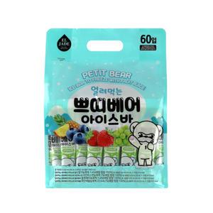 엘제이드 쁘띠베어 얼려먹는 아이스바 35ml X 60개입 샤벳트 과일아이스크림