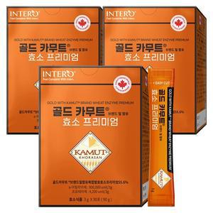 [인테로] 골드 카무트 효소 프리미엄 브랜드밀 30포 X 3박스