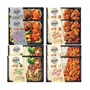 온더고 우삼겹불고기덮밥 290g+숯불향 바베큐치킨덮밥 341g+불맛가득 오징어제육 덮밥 290g+로제파스타 미니함박 310g 각 2개 총(8개)