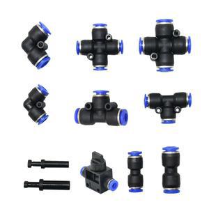 6MM 8MM 공압 호스 플러그 밸브 커넥터 커플 PM PK HVFF 푸시 PZA 에어 PY 스트레이트 엘보 워터 피팅