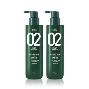 [NS홈쇼핑]아모스 녹차실감 샴푸 지성용 500g (산뜻한타입) 1+1 (G)[33855011]