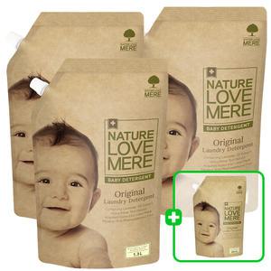 아기세제 1300ml 리필형 3팩+(GIFT) 500ml 리필 1팩더 총4팩(향선택가능)