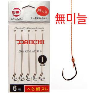 다이찌 무미늘 묶음바늘(헤라부스레5호-8호) 낚시바늘