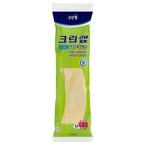 크린랩 식품전용 고무장갑 중 1개 설거지 식당용 급식 아이보리