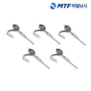 초장축 회전 훌치기바늘 5입 묶음 낚시바늘